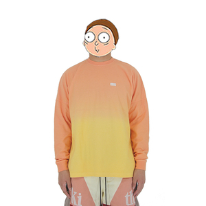 夏季精品kith x lucky charms联名宽松圆领扎染渐变色长袖情侣t恤