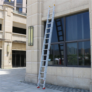 加厚铝合金伸缩梯子直梯消防工程梯8 10 12 m 米升降云梯抽拉楼梯