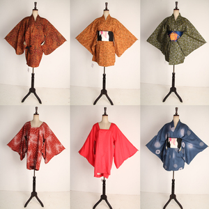 vintage古着日本传统民族服饰印花波点羽织和服道行大衣18-170