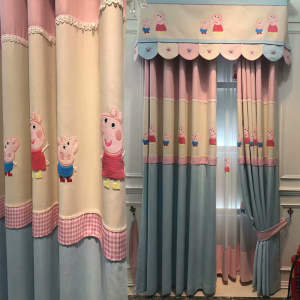 小猪佩奇窗帘儿童