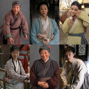影视女士汉服棉麻群演古装老太婆服丫鬟下人仆人路人古代女老百姓