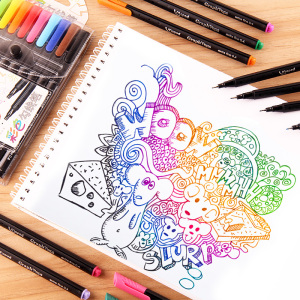 马培德彩色勾线笔思维导图勾线笔禅绕画0.4mm纤维笔手帐彩笔套装