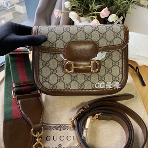 现货 gucci古驰1955马鞍包 迷你小号 复古老花斜跨单肩包女