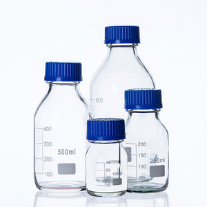美国肖特透明蓝盖试剂瓶100ml250ml500ml1000ml玻璃蓝盖瓶螺口瓶