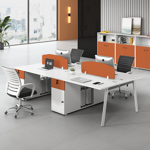 创意办公桌椅组合职员桌工位屏风办公室四人位双人面对面简约现代