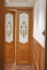 觅秀卡斯蓝法式复古 现代新中式实木双开门 法式复古对开门