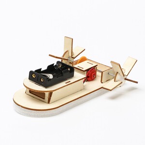 diy船模型可下水 儿童科技制造手工发明作业明轮船玩益智教具