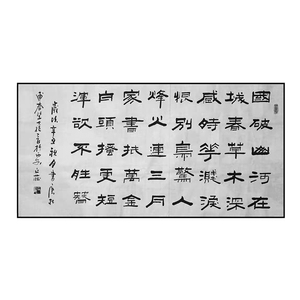 手写隶书书法作品杜甫春望客厅办公装饰字画