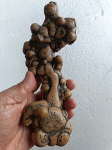 包邮广西古陶石彩陶石奇石造型石原石头摆件自然石观赏