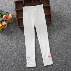 女童打底裤春秋装外穿洋气纯棉薄款弹力白色长裤春季新款儿童裤子