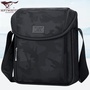 七匹狼单肩包男韩版斜挎包多功能运动跨包小休闲牛津布潮牌帆布包