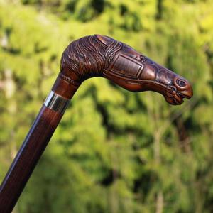 英国进口英伦绅士手杖男实木拐杖马头手柄拐棍克莱思科老人礼物