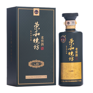 贵州荣和烧坊老窖酒年份酒15年陈酿酱香酒礼盒壹瓶500ml纯粮白酒