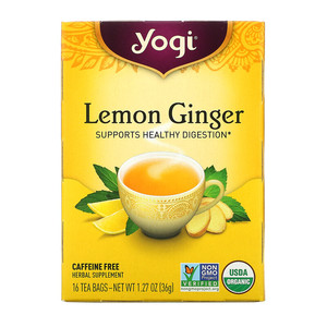 现货Yogi Tea 柠檬姜薄荷消化茶无咖啡萃取保持消化功能健康美味