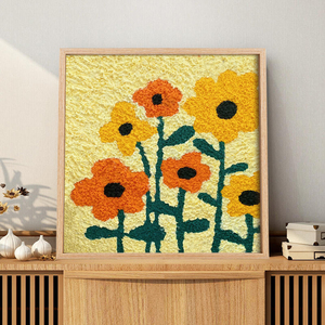 植物花卉小花朵自然风光风景纸浆画手工diy材料包郁金香半成品