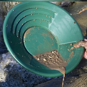 便携沙金河pp塑料手摇洗沙金淘金沙工具淘金盘盆设备洗金盆摇金盆