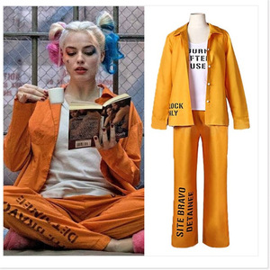 自杀小队哈利奎因cosplay harley quinn监狱囚服小丑服装x