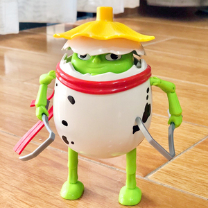 熊出没变形记蛋壳侠儿童机器人玩具电动语音可弹射男孩的61节礼物