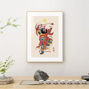 钟馗画像装饰画新中式客厅玄关背景挂画中国风民俗年画壁画