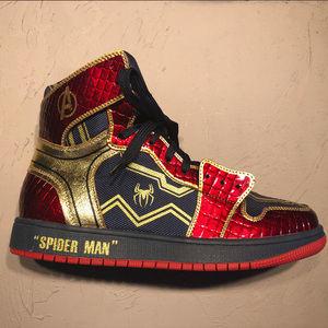 宇宙版 原创毒液联名蜘蛛侠aj1高帮男女鞋潮流过毒情侣休闲运动鞋