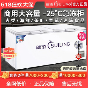 穗凌冰柜BD-580商用大冰柜冷藏冷冻柜速冻大容量卧式冷柜急冻冰箱