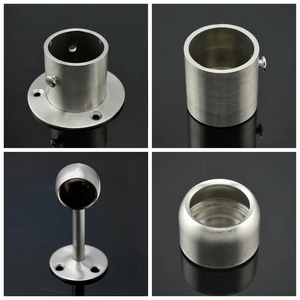 不锈钢法兰座22衣柜挂衣杆座25圆筒座毛巾座32吊通法兰管托圆管座