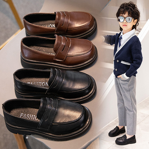 男童小皮鞋英伦风儿童黑春秋软底演出西服时尚男孩中大童小孩新款