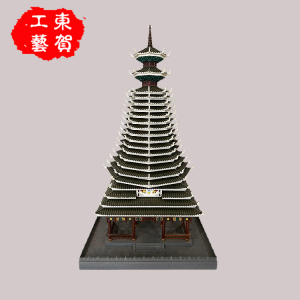 中国木雕挂件家居装饰摆件礼品工艺品侗族鼓楼模型