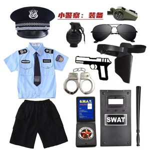 儿童警服男女童小警察服角色扮演警官服警装小交警公安制服表演服
