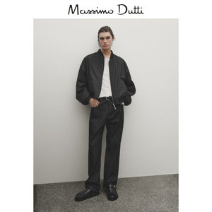 新品特惠 MassimoDutti女装 2023新款休闲黑色双面穿飞行员夹克短外套棉服 06705804800