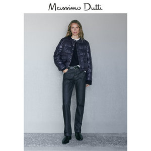 Massimo Dutti女装 秋冬修身版型纽扣饰轻薄保暖短款棉服外套 06702603407