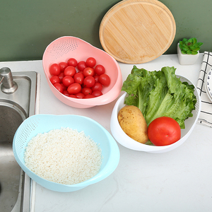 厨房淘米器洗米筛家用淘米盆塑料沥水篮神器洗菜篮大小多功能