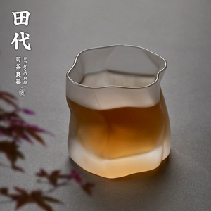 手工甩制锤纹 磨砂琉璃品茶杯玻璃杯威士忌杯 洋酒杯玻璃小茶杯