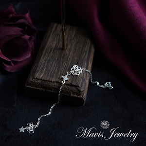 小王子与他的玫瑰/独立设计冷淡风轻奢复古925纯银手链女小众精致