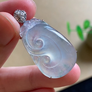 翠东南 现货 缅甸天然a货翡翠云南瑞丽高冰强荧光飘绿莫西沙如意