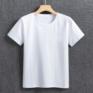 纯白色t恤女2021年新款夏季短袖纯棉刺绣宽松圆领体血衫内搭上衣