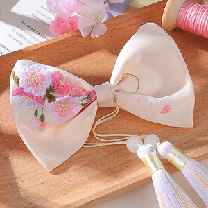 刺绣diy手工自绣发夹材料包 初学者古风汉服头饰苏绣绣品丝带绣花