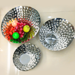 酒吧ktv专用不锈钢水果盘欧式沙拉盘干果盘糖果盘小吃点心盘 创意