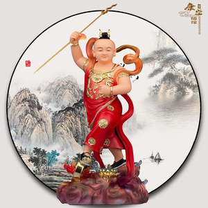 hsw4305淘宝红孩儿佛像摆件 新品圣婴大王树脂家用供奉哪吒三太子