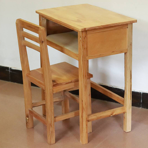 学生实木课桌椅中小学书桌学校桌椅老式课桌木质椅子写字桌家用