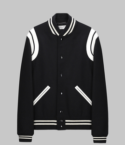 的小弃弃】ysl/圣罗兰 折扣男款 刺绣拼色翻领棒球服外套0人付款5600