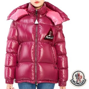 蒙口羽绒服女紫色