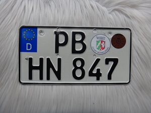 德国欧盟外国摩托车牌 germany室内西餐厅酒吧改装饰道具pbhn847