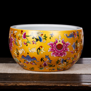 聚宝盆陶瓷花盆家用