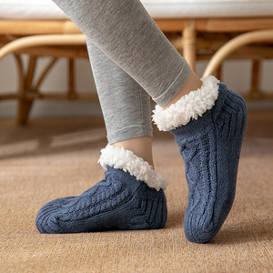 冬季地板袜子男女大人女家居月子袜毛线地毯袜腿套拖鞋袜男防滑