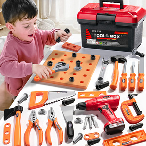 儿童电动工具箱玩具套装男孩生日礼物仿真维修电锯宝宝修理过家家