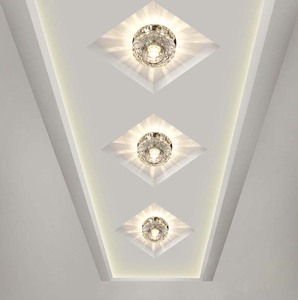 新款led射灯背景墙吊顶天花客厅孔灯筒灯水晶过道灯走廊灯玄关灯
