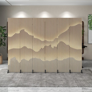 新中式家用屏风隔断遮挡玄关背景墙房间卧室入户办公室茶楼可折叠