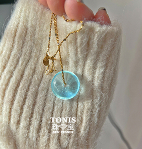 toni祖母蓝系爆水光!没涨价抓紧入胖平安扣特天然冰种海蓝宝石