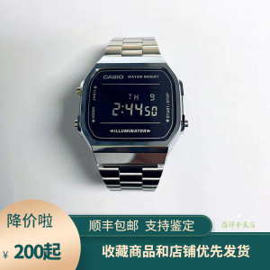 卡西欧casio a168wem-1 复古日本石英方形带闹钟时尚防水电子手表